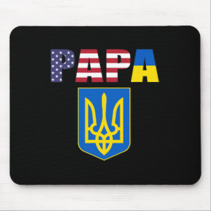 Flagge der USA und Flagge der Ukraine  Mousepad