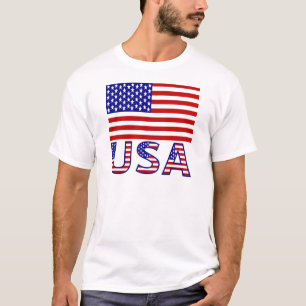 Flagge der USA und USA T-Shirt