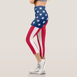 Flagge der USA - USA - Patriotik - Capri Leggings