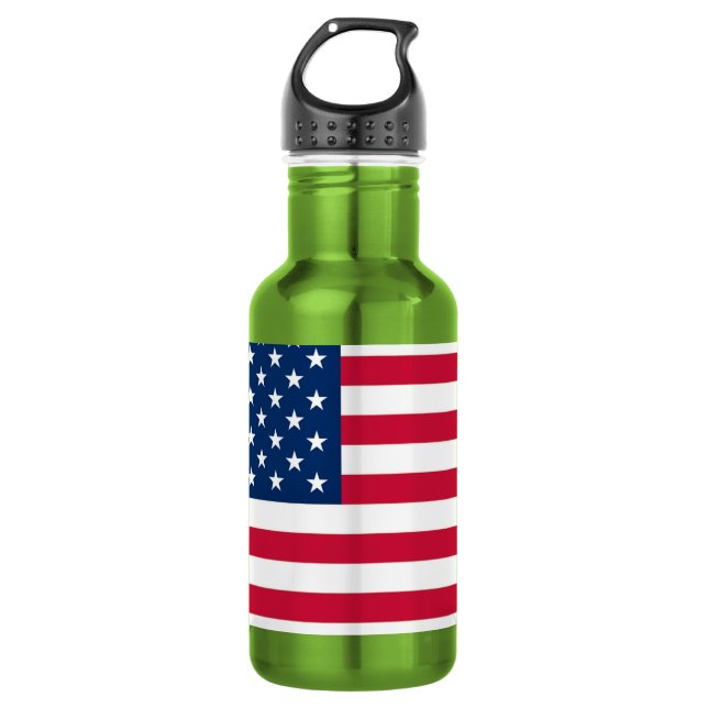 Flagge der USA - USA - Patriotik Edelstahlflasche (Vorderseite)