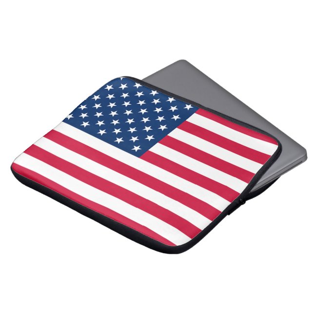 Flagge der USA - USA - Patriotik Laptopschutzhülle (Vorne Oben)