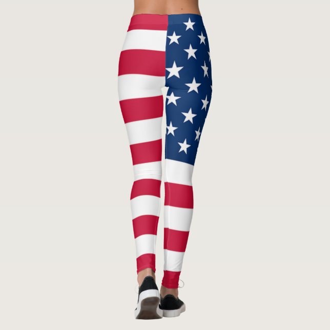 Flagge der USA - USA - Patriotik Leggings (Rückseite)
