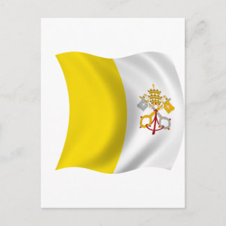 Flagge der Vatikanstadt Postkarte