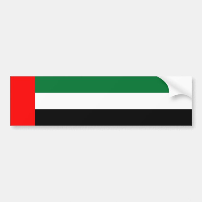 Flagge der Vereinigten Arabischen Emirate (AE) Autoaufkleber (Vorne)
