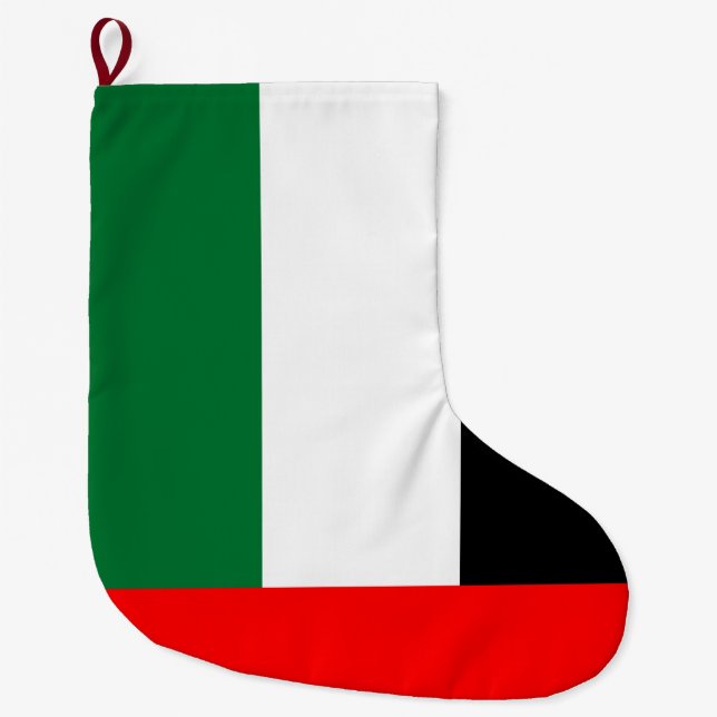Flagge der Vereinigten Arabischen Emirate (AE) Großer Weihnachtsstrumpf (Vorderseite)