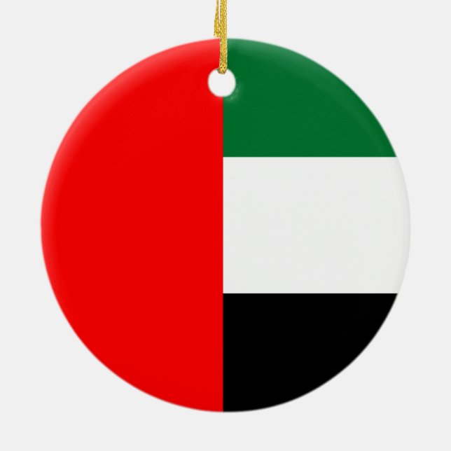 Flagge der Vereinigten Arabischen Emirate (AE) Keramik Ornament (Hinten)