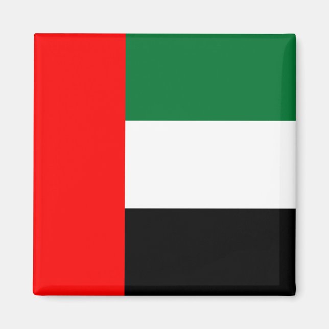 Flagge der Vereinigten Arabischen Emirate (AE) Magnet (Vorne)