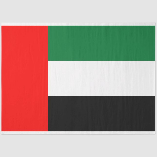 Flagge der Vereinigten Arabischen Emirate (AE) Seidenpapier (Vorderseite)