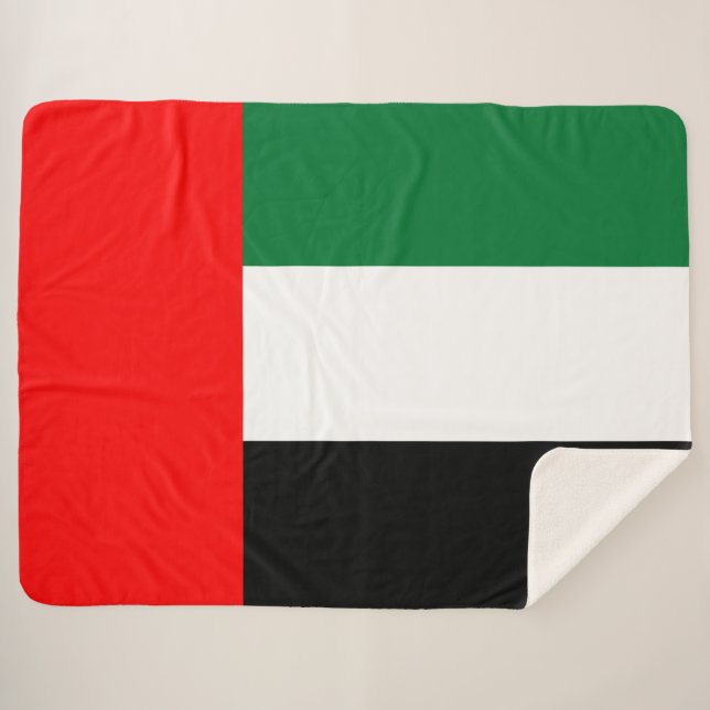 Flagge der Vereinigten Arabischen Emirate (AE) Sherpadecke (Vorderseite (Horizontal))