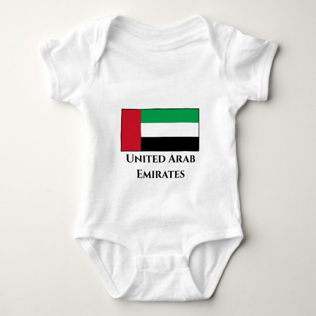 Flagge der Vereinigten Arabischen Emirate Baby Strampler (Vorderseite)