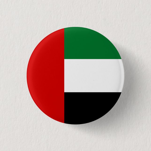 Flagge der Vereinigten Arabischen Emirate Button (Vorderseite)