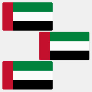 Flagge der Vereinigten Arabischen Emirate Etiketten