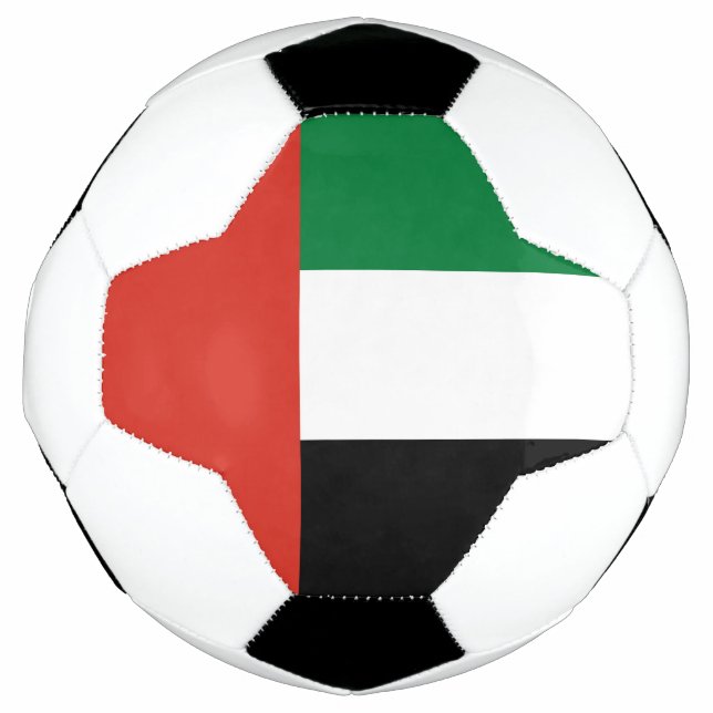 Flagge der Vereinigten Arabischen Emirate Fußball (Vorderseite)