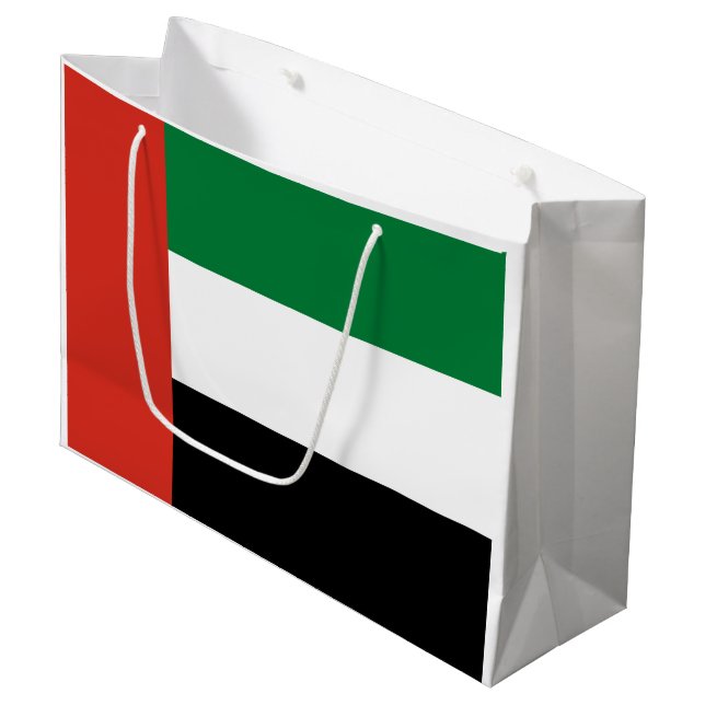Flagge der Vereinigten Arabischen Emirate Große Geschenktüte (Vorderseite Schrägansicht)