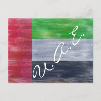 Flagge der Vereinigten Arabischen Emirate in Not Postkarte