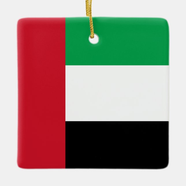 Flagge der Vereinigten Arabischen Emirate Keramikornament (Vorderseite)