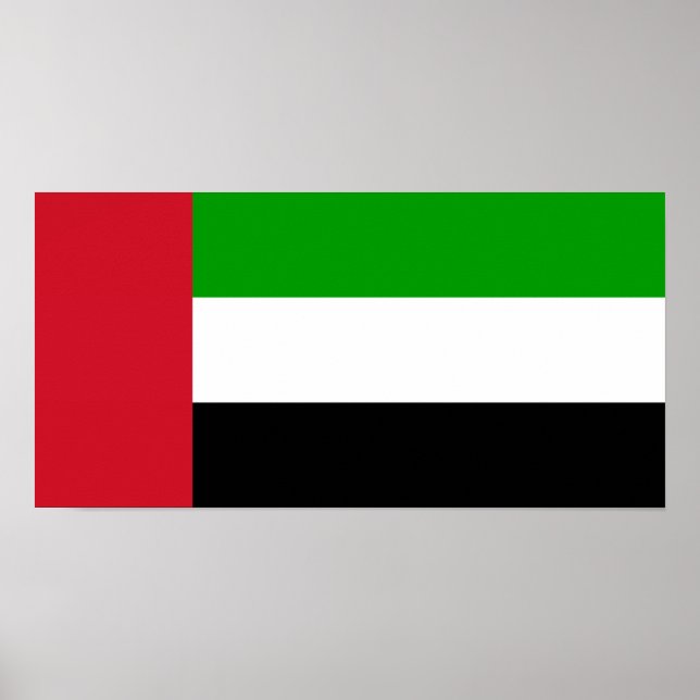 Flagge der Vereinigten Arabischen Emirate Poster (Vorne)