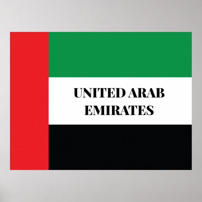 Flagge der Vereinigten Arabischen Emirate Poster (Vorne)