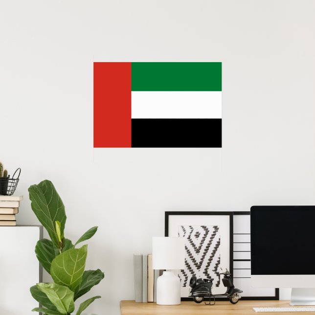 Flagge der Vereinigten Arabischen Emirate Poster (Heimbüro)