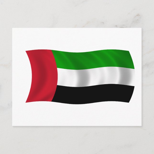Flagge der Vereinigten Arabischen Emirate Postkarte (Vorderseite)