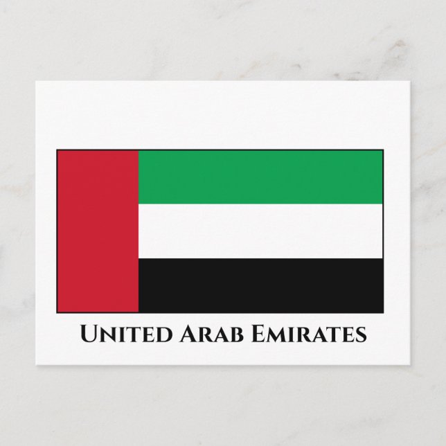Flagge der Vereinigten Arabischen Emirate Postkarte (Vorderseite)