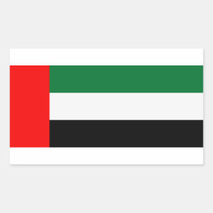 Flagge der Vereinigten Arabischen Emirate Rechteckiger Aufkleber
