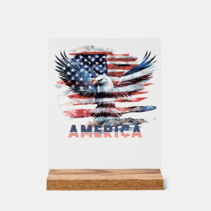 Flagge der Vereinigten Staaten. Amerika Acrylschild