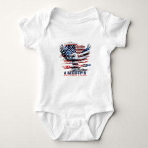 Flagge der Vereinigten Staaten. Amerika Baby Strampler