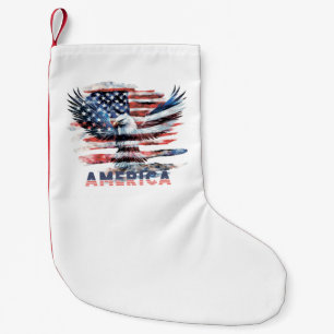 Flagge der Vereinigten Staaten. Amerika Kleiner Weihnachtsstrumpf