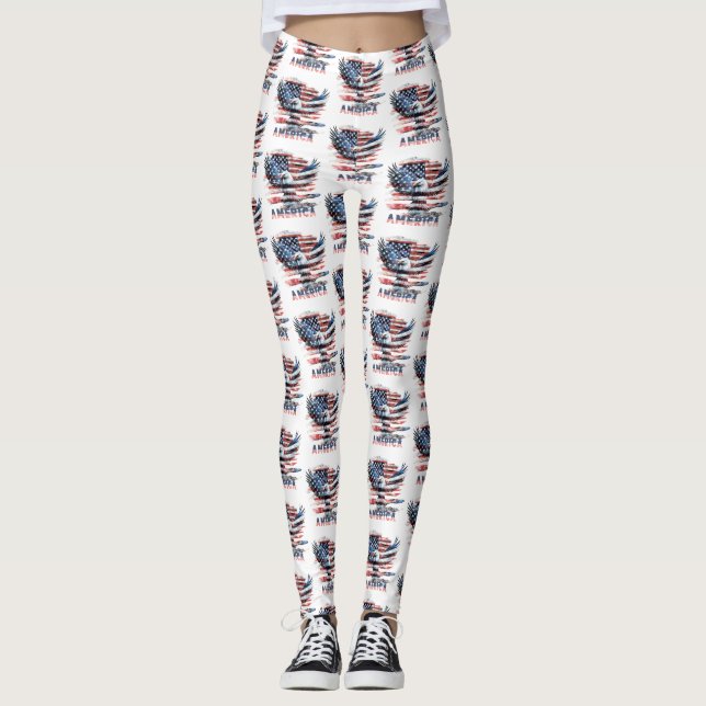 Flagge der Vereinigten Staaten. Amerika Leggings (Vorderseite)