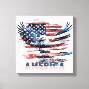 Flagge der Vereinigten Staaten. Amerika Leinwanddruck