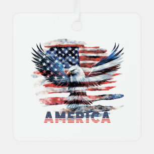 Flagge der Vereinigten Staaten. Amerika Ornament Aus Metall
