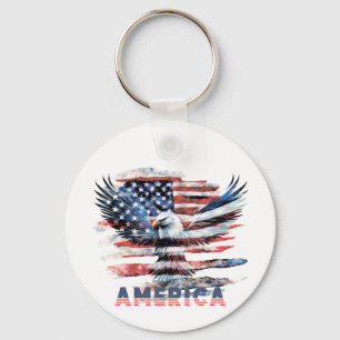 Flagge der Vereinigten Staaten. Amerika Schlüsselanhänger