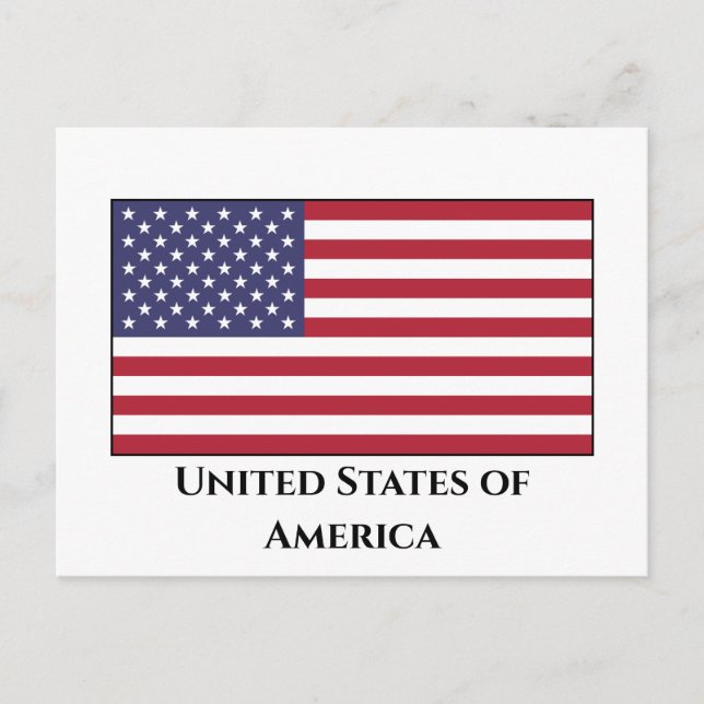 Flagge der Vereinigten Staaten (Amerikanisch) Postkarte (Vorderseite)