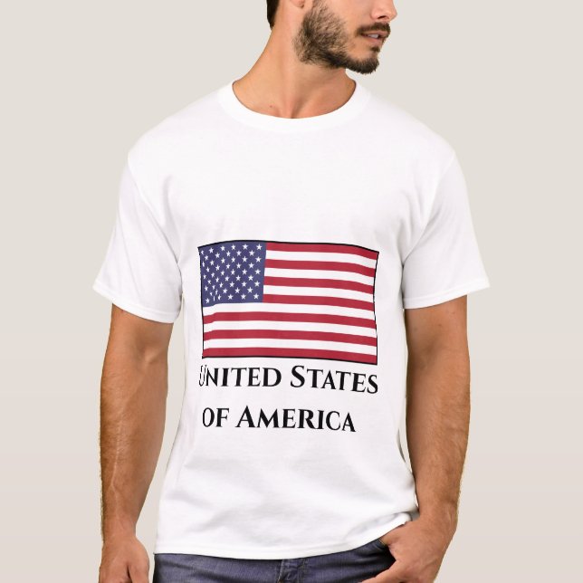 Flagge der Vereinigten Staaten (Amerikanisch) T-Shirt (Vorderseite)