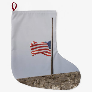 Flagge der Vereinigten Staaten bei Half-Mast (USA) Großer Weihnachtsstrumpf