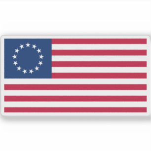 Flagge der Vereinigten Staaten-Betsy Ross (1792) Aufkleber