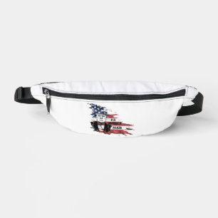 Flagge der Vereinigten Staaten.Donald Trump. Bauchtasche
