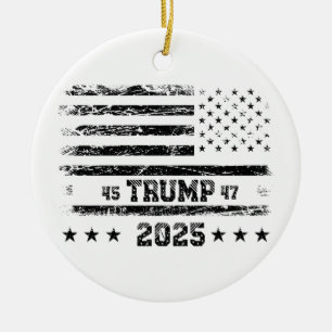 Flagge der Vereinigten Staaten.Donald Trump. Keramik Ornament