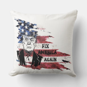 Flagge der Vereinigten Staaten.Donald Trump. Kissen