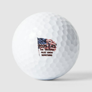Flagge der Vereinigten Staaten. Präsident Donald T Golfball