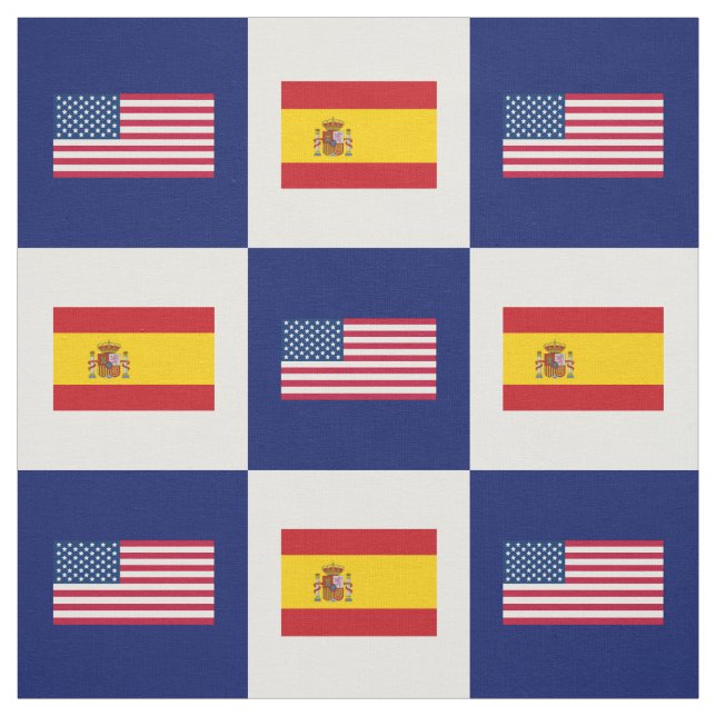 Flagge der Vereinigten Staaten, Spanienflagge auf  Stoff (Muster)
