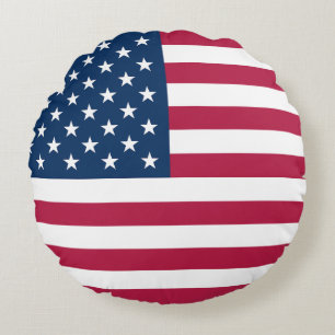 Flagge der Vereinigten Staaten von Amerika patriot Rundes Kissen