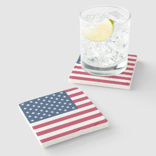Flagge der Vereinigten Staaten von Amerika patriot Steinuntersetzer