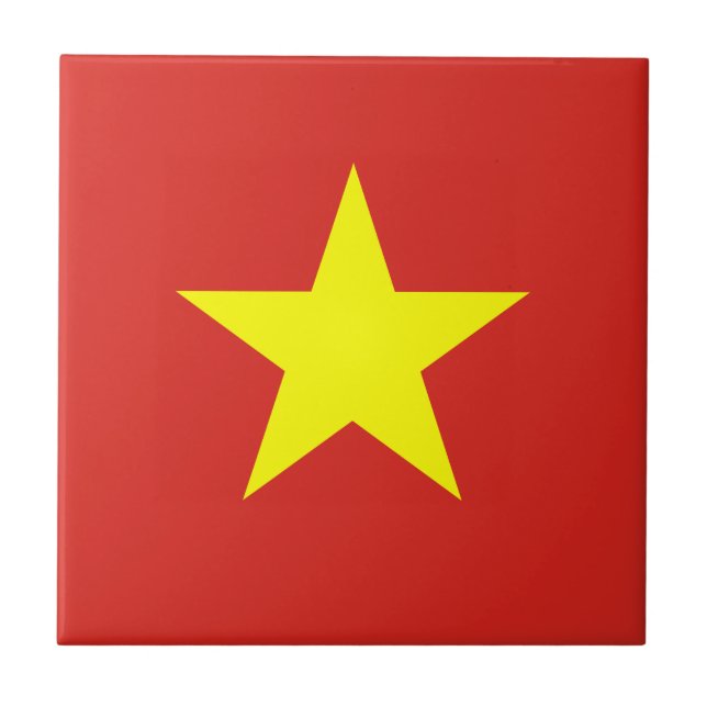 Flagge der vietnamesischen Keramik Fliese (Vorderseite)