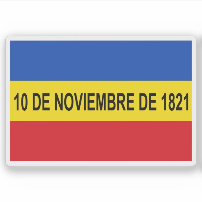 Flagge der Villa de Los Santos, Panama Aufkleber (Vorderseite)