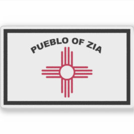 Flagge der Völker von Zia Pueblo, USA Aufkleber