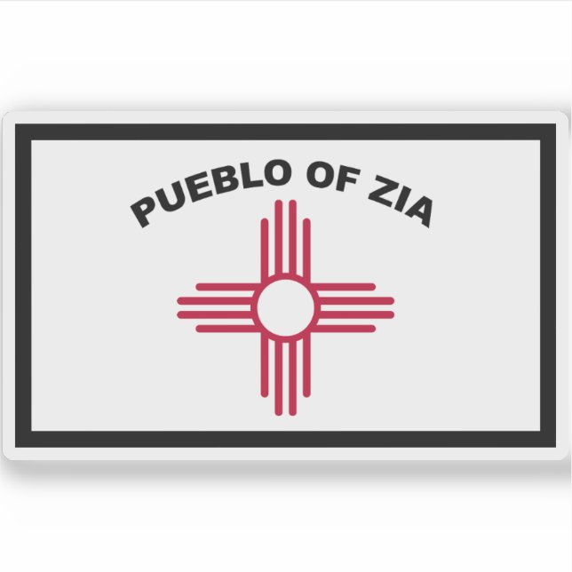 Flagge der Völker von Zia Pueblo, USA Aufkleber (Vorderseite)
