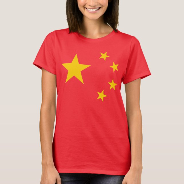 Flagge der Volksrepublik China T-Shirt (Vorderseite)