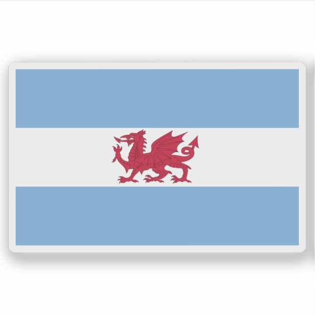 Flagge der walisischen Kolonie in Patagonien, Arge Aufkleber (Vorderseite)